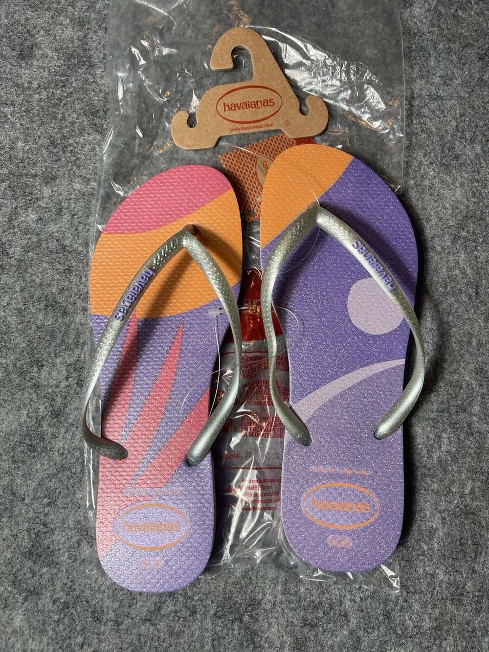 Havaianas Women's Slim Palette Glow Flip Flop Sandals, Quiet Lilac